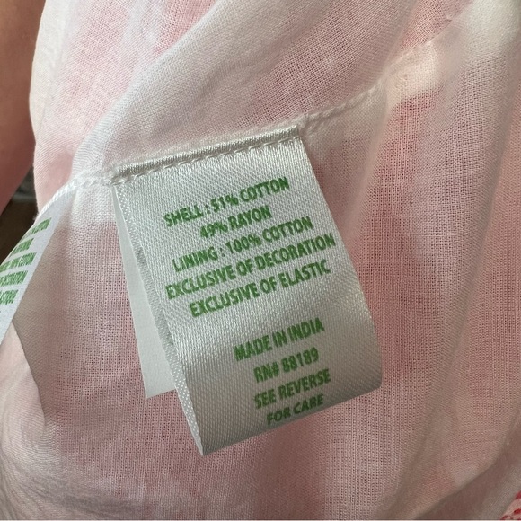 🆕 Lilly Pulitzer Kelvina Strapless Smocked Red & White Dress NEW RTL $178 SZ LG - Picture 5 of 5